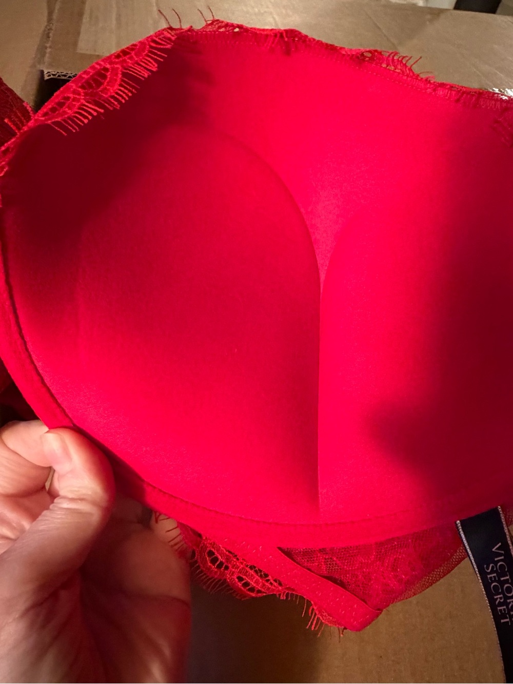 Victoria Secret Red Lace Strappy Push-Up Bra - Women Intimates - Picture 4 of 8